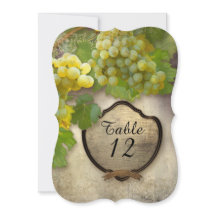 Elegante Tischnummern Empfang Weinroute Mendrisiot