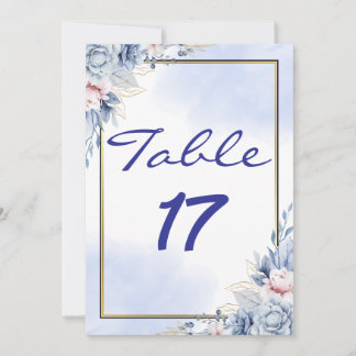 Elegante Tischnummernkarte Einladung