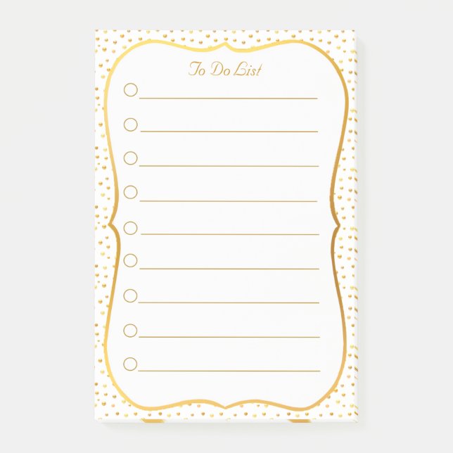 Elegante To-Do-Liste Post-it Klebezettel (Vorderseite)
