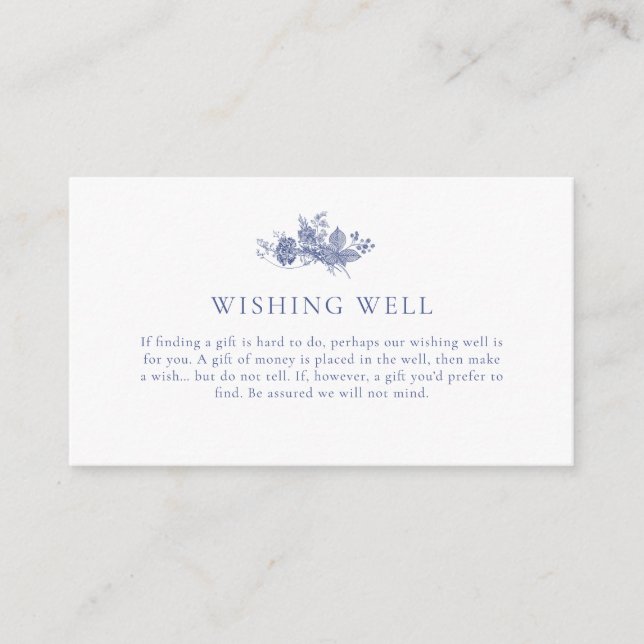 Elegante Toile French Wishing Well Enclosure Card Begleitkarte (Vorderseite)
