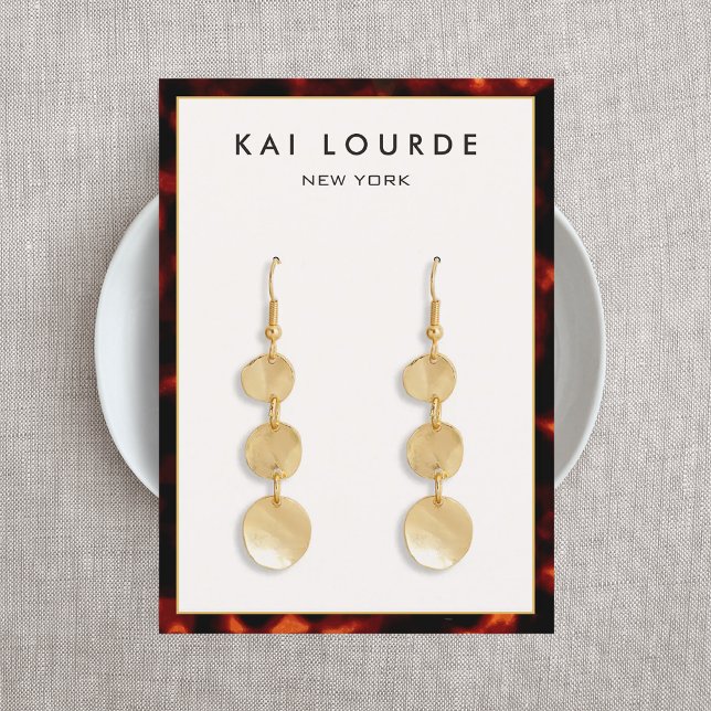 Elegante Tortoise Muschel Earring Visitenkarte (Von Creator hochgeladen)