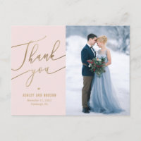 Elegante Touch EDITABLE FARBE Vielen Dank Postkart