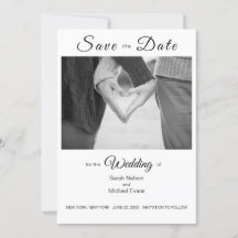 Elegante traditionelle Foto-Hochzeit Save the Date