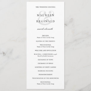 Elegante traditionelle Hochzeit Programm