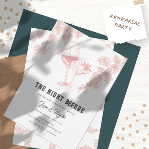 Elegante Trauben Obst Champagner Probe Abendessen Einladung