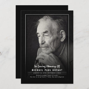 Elegante Trauerfeierungsprogramme mit Foto Programm