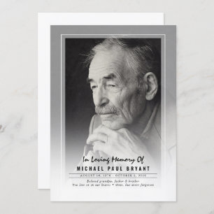 Elegante Trauerfeierungsprogramme mit Foto Programm