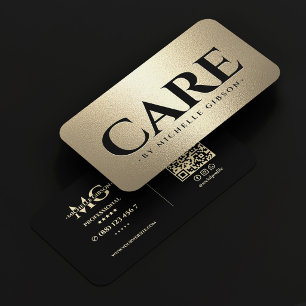 Elegante Travel Nurse Schwarz Faux Gold Visitenkarte