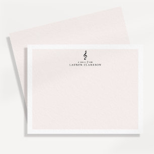 Elegante Treble Clef-Musiknote Mitteilungskarte