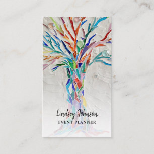 Elegante Tree Event Planner Business Card Visitenkarte