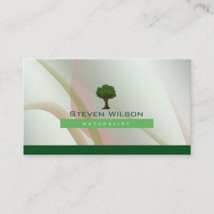 Elegante Tree Green Nature Garden Landschaft Visitenkarte