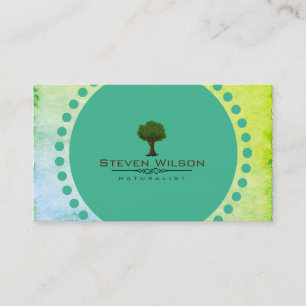 Elegante Tree Green Nature Sand Garden Landschaft Visitenkarte