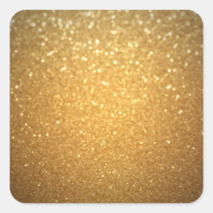 Elegante Trend Gold Glitter Leere Vorlage Modern Quadratischer Aufkleber