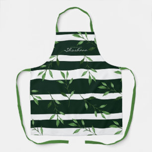 Elegante trendige Blätter mit Wasserfarben + Strei Schürze