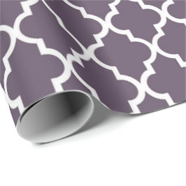 Elegante, trendige, elegante, lila Quartrefolie Geschenkpapier