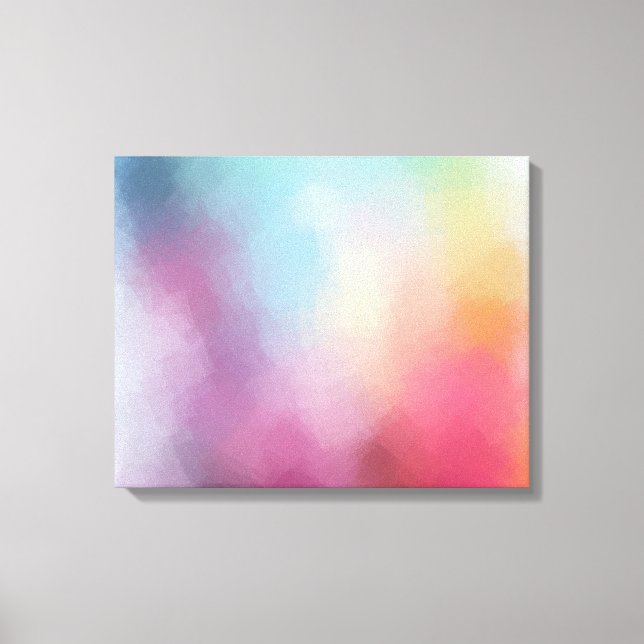 Elegante Trendy Abstrakte Kunst Rotes Gelb Leinwanddruck (Vorderseite)