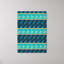 Elegante Trendy Aquamarin Stretched Canvas Print