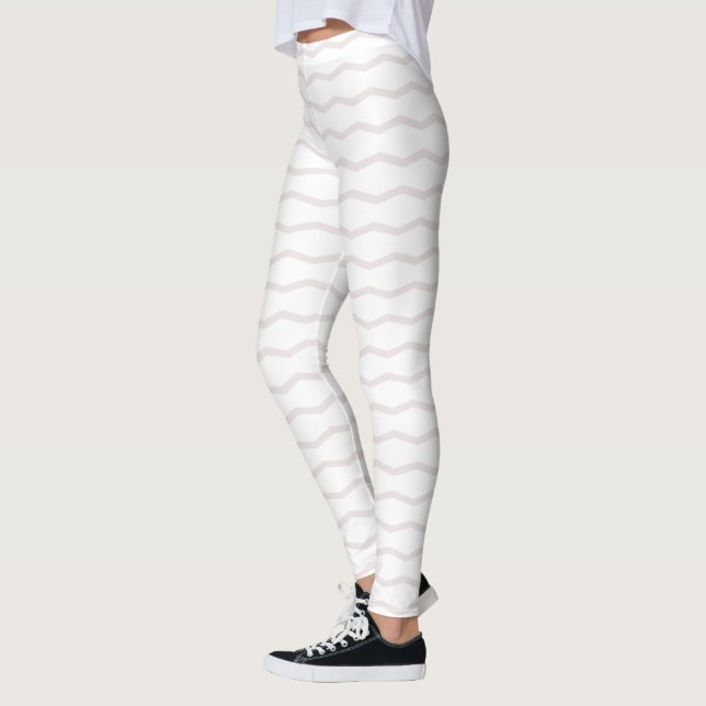 Elegante trendy Beige Brown White Pastel Colors Leggings (Links)