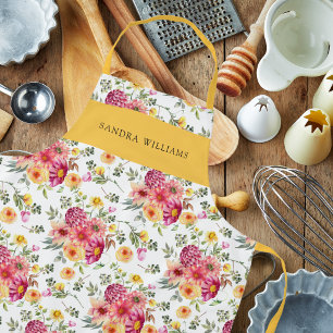 Elegante trendy florale Anmut Typografie Schürze