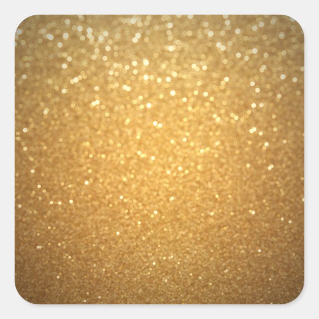 Elegante trendy Gold Glitzer Blank Template Modern Quadratischer Aufkleber (Vorderseite)