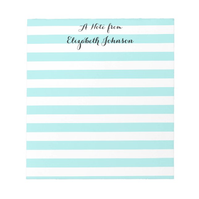 Elegante Trendy Kindergarten Lehrer Name Notizblock (Vorderseite)