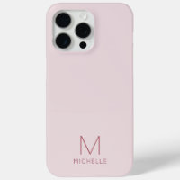 Elegante Trendy Monogram Modern Template Rose Gold