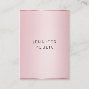 Elegante trendy Rose Gold Template Beruflich Visitenkarte