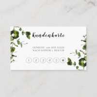 Elegante Treuekarte mit Grünem Touch