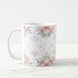 Elegante Tribal Floral Tasse