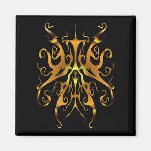 Elegante Tribal Tattoo - Gold Magnet