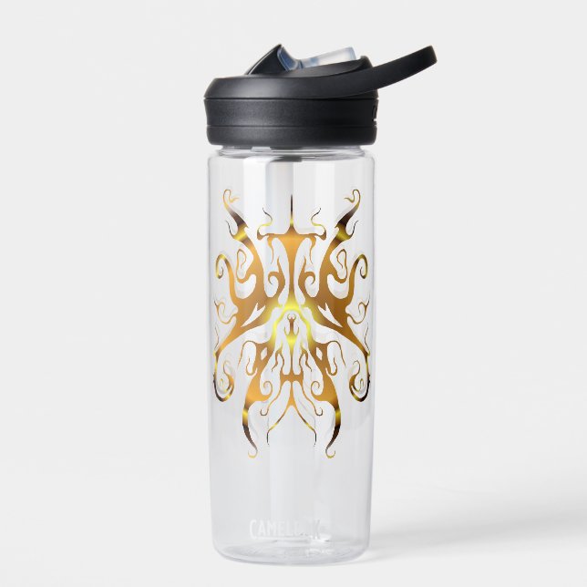 Elegante Tribal Tattoo - Gold Trinkflasche (Links)