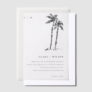 Elegante Tropical Coastal Palm Tree Hochzeit