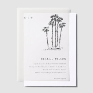 Elegante Tropical Coastal Palm Tree Hochzeit