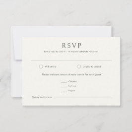 Elegante Tropical Green Vintag Style Wedding RSVP Karte