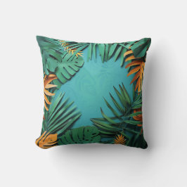 Elegante Tropical Palm Leaf Print Kissen