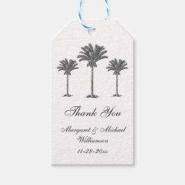 Elegante Tropical Palm Tree Gastgeschenk Hochzeit  Geschenkanhänger