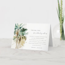 Elegante Tropical Watercolor Palmen Hochzeiten