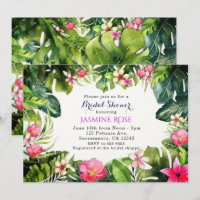 Elegante Tropics Green Blätter Floral Wasserfarbe