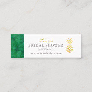 Elegante tropische Einführungskarte Mini Visitenkarte