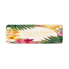 Elegante tropische Rücksendeadresse