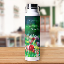 Elegante Tulip Blumengarten Personalisiert Trinkflasche