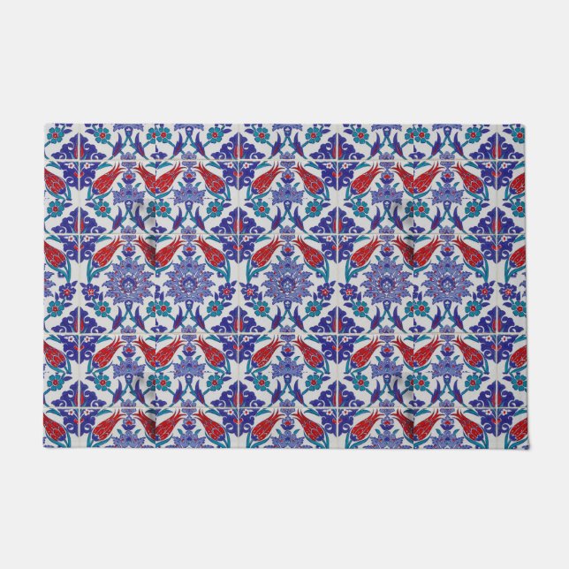 Elegante Tulip und Rose Floralische Blume Fotograf Fußmatte (Vorderseite)