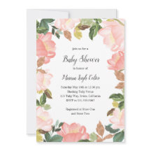 Elegante Tulips Blues Pink Girl Babydusche