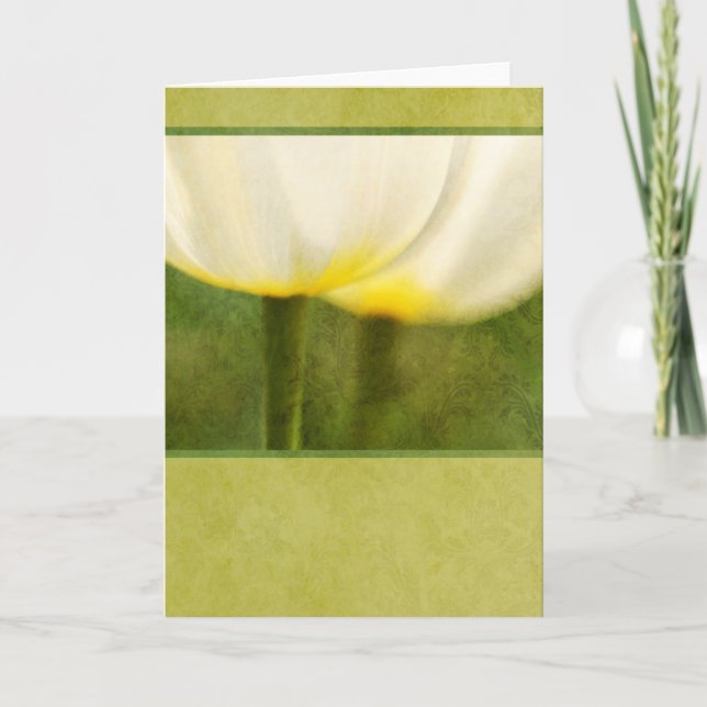 Elegante Tulips Karte (Vorderseite)