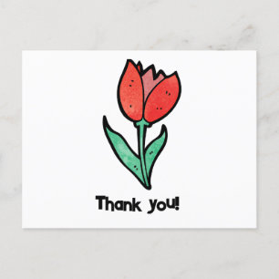 Elegante Tulpe Danke an die Lehrer Postkarte