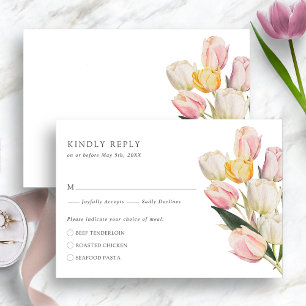 Elegante Tulpen-RSVP-Karte RSVP Karte