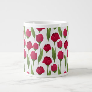 Elegante Tulpen- und Rosenblüten-Fotografie Jumbo-Tasse