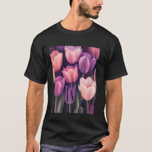 Elegante Tulpenanordnung Blumenkunst T-Shirt