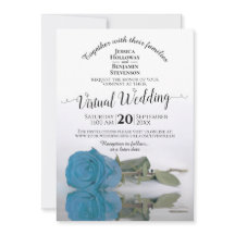 Elegante Türkis oder Sky Blue Rose Virtual Wedding