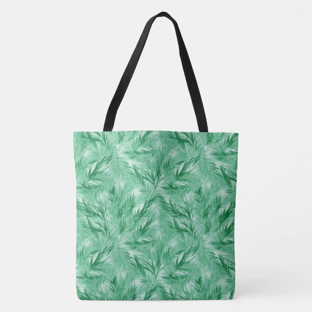 Elegante türkis Palm Large Shoulder Tasche (Vorderseite)